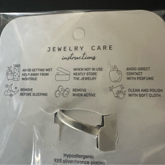 Silver Leaf Adjustable Ring Handcrafted Brass, 925 Silver-Plated, Hypoallergenic - Picture 7 of 7